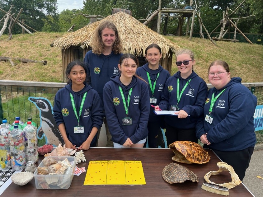 Students gathered at Blackpool Zoo